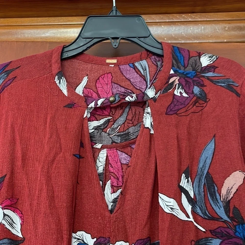 Free people floral swing tunic/mini dress small
